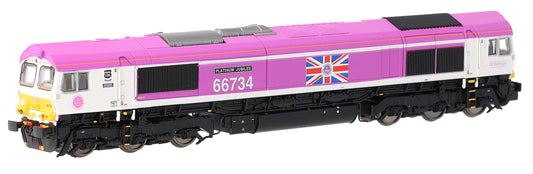 2D-066-006S Class 66 66734 Jubilee Pink "Platinum Jubilee" Diesel Locomotive - DCC Sound