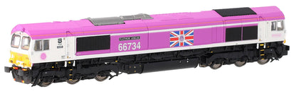 2D-066-006 Class 66 66734 Jubilee Pink "Platinum Jubilee" Diesel Locomotive