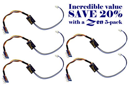 Zen Blue+ Decoder: Super THIN 8 Pin NANO Wired 2 Function (5-pack)