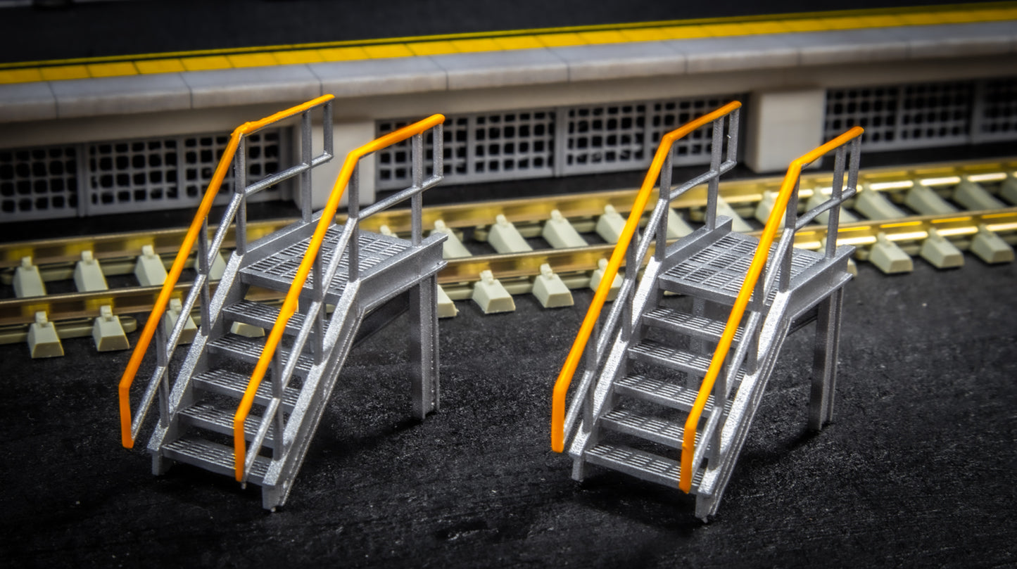 Modern Station Platform Access Steps (Hand Painted)