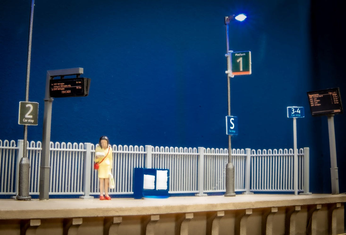 Layout Concepts DML-PSP Modern Station Passenger Information – Rails