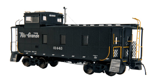 HO D&RGW End Cupola As-built Steel Caboose: Black Scheme: #01408