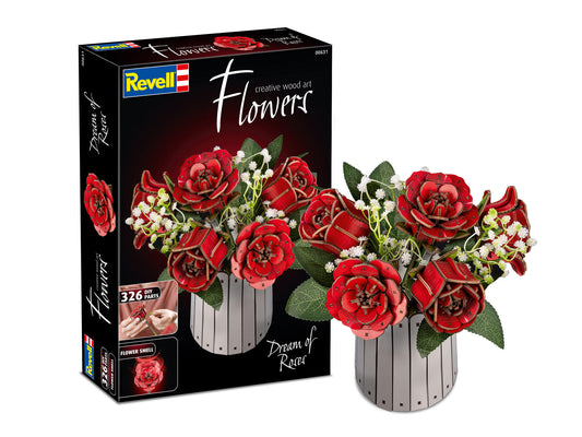 Dream of Roses Creative Wood Art Flowers Model Kit