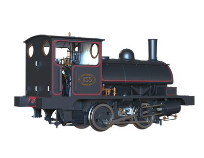 LYR 'Pug' 0-4-0ST 155 LYR Lined Black Steam Locomotive - DCC Sound