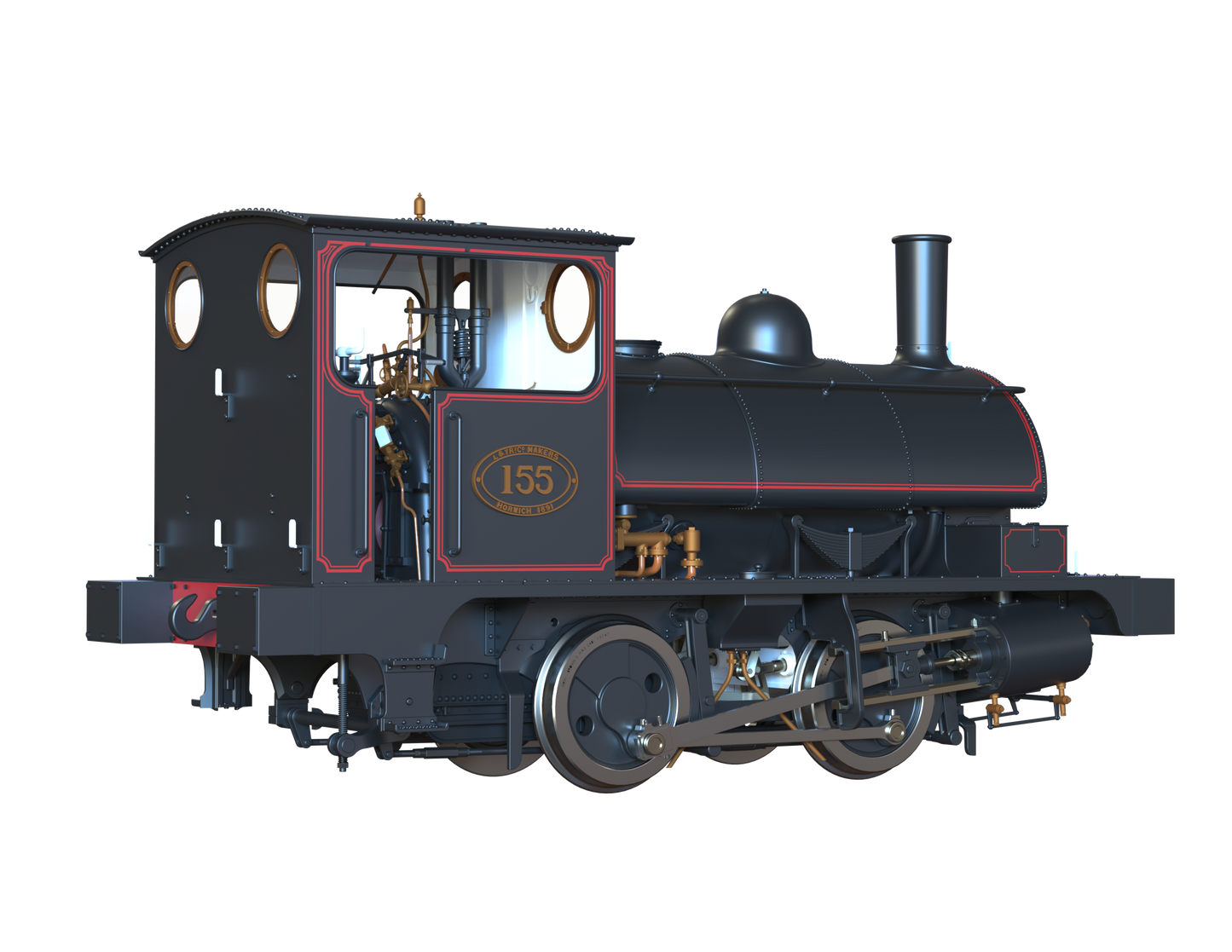 LYR 'Pug' 0-4-0ST 155 LYR Lined Black Steam Locomotive - DCC Sound