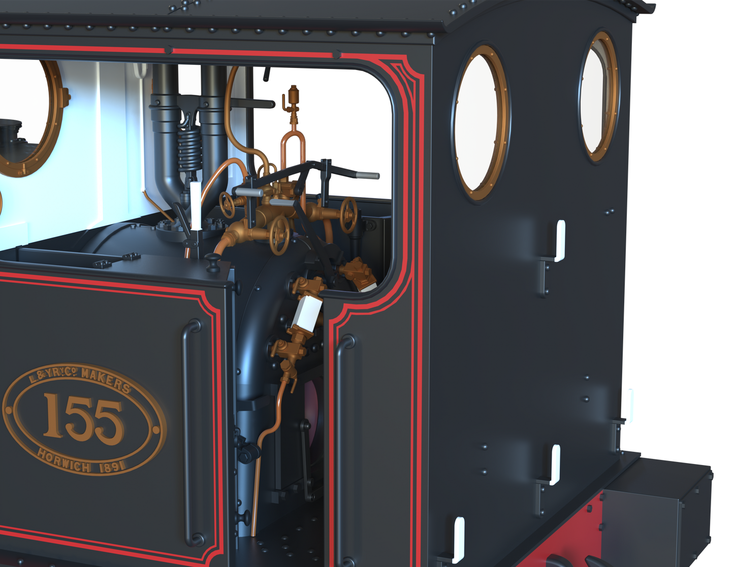 LYR 'Pug' 0-4-0ST 155 LYR Lined Black Steam Locomotive - DCC Sound