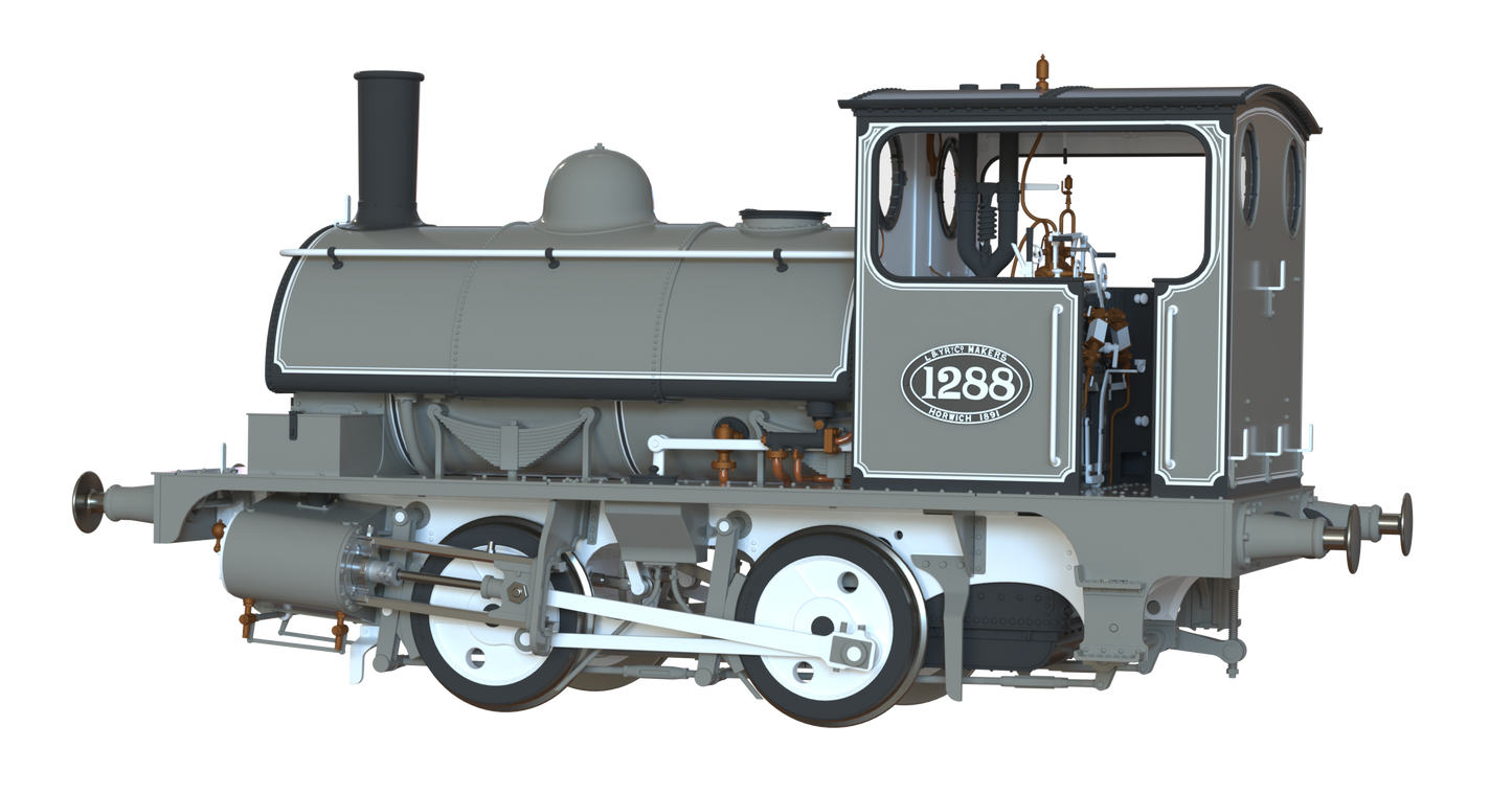 LYR 'Pug' 0-4-0ST 1288 LYR Works Photographic Grey Steam Locomotive