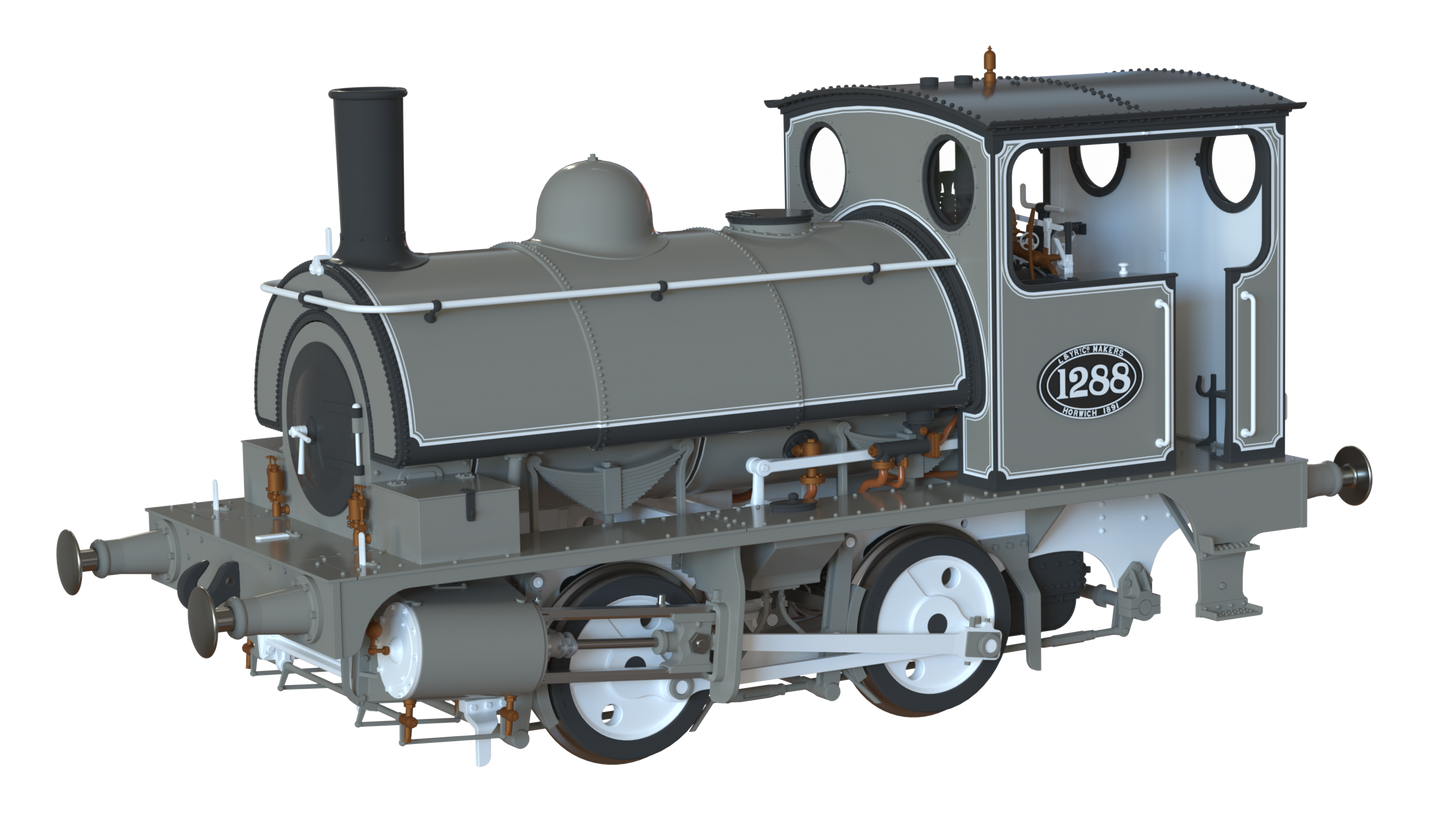 LYR 'Pug' 0-4-0ST 1288 LYR Works Photographic Grey Steam Locomotive