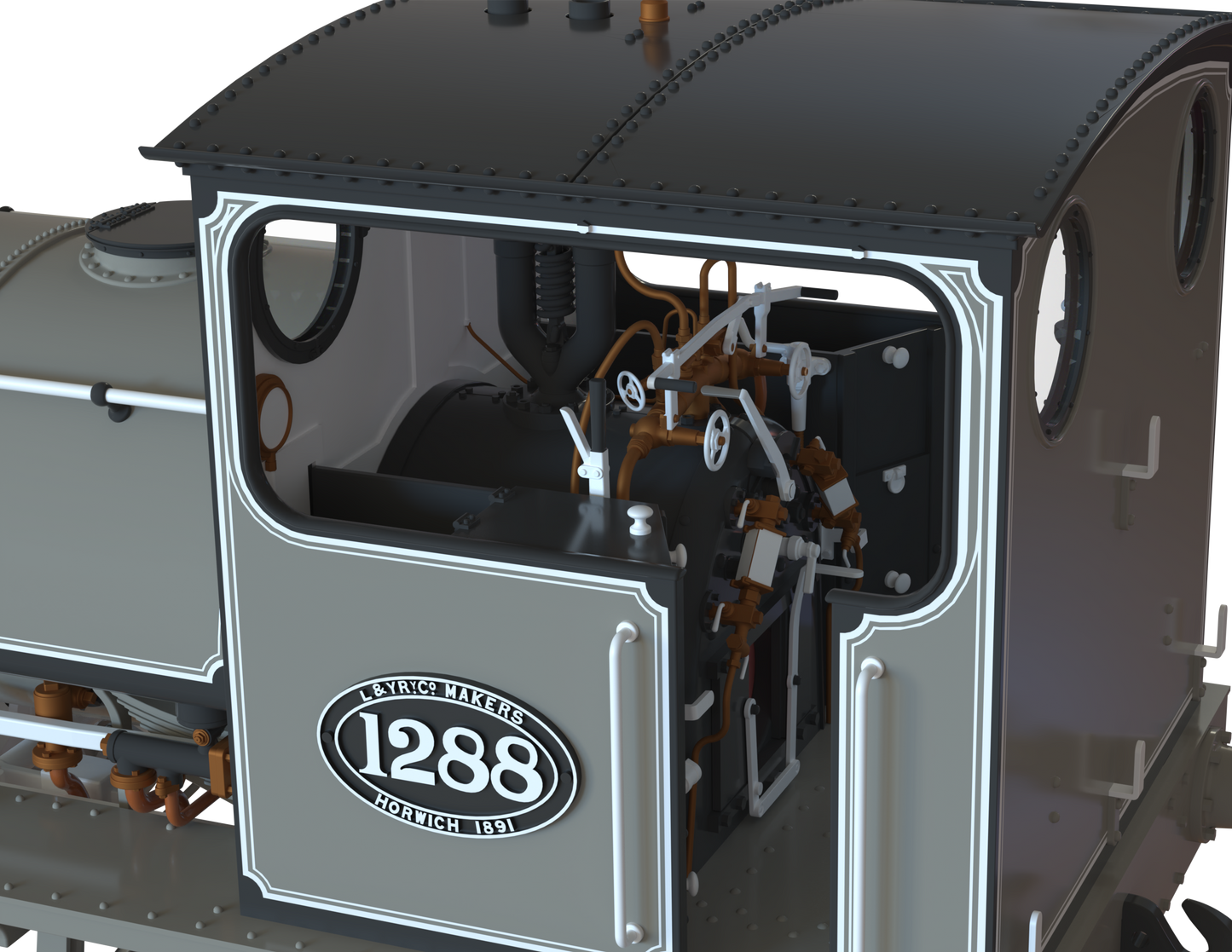 LYR 'Pug' 0-4-0ST 1288 LYR Works Photographic Grey Steam Locomotive