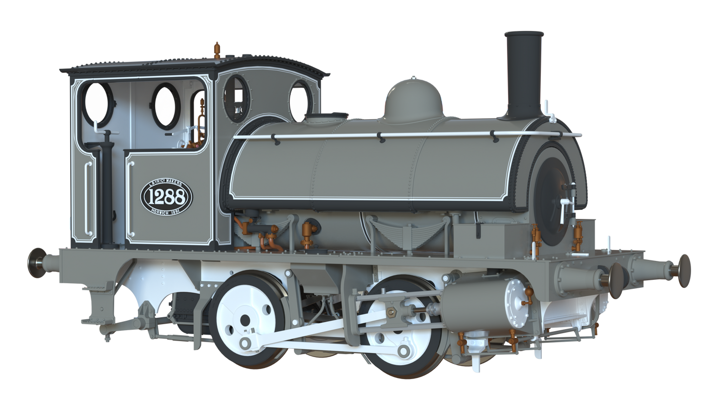 LYR 'Pug' 0-4-0ST 1288 LYR Works Photographic Grey Steam Locomotive