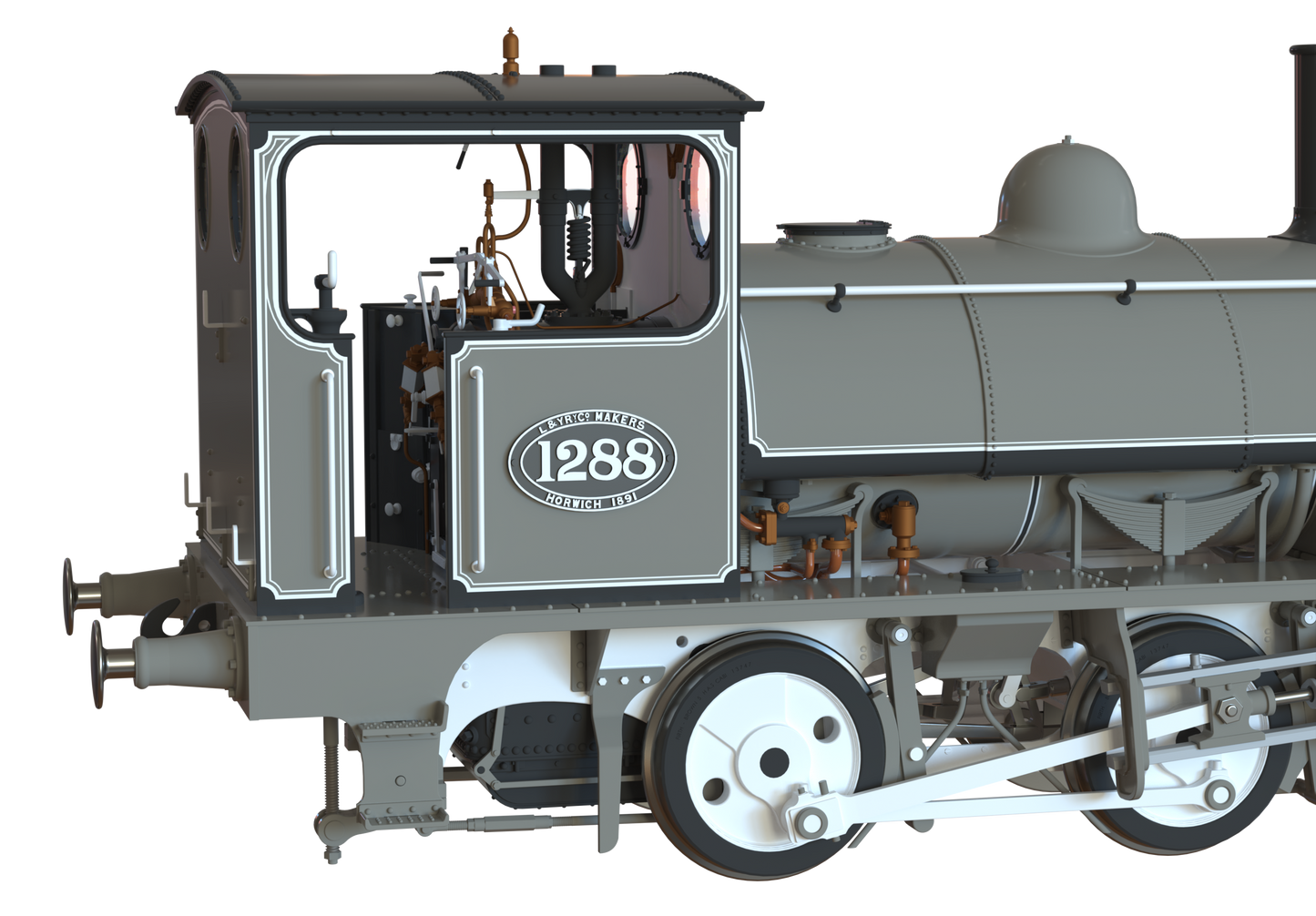 LYR 'Pug' 0-4-0ST 1288 LYR Works Photographic Grey Steam Locomotive