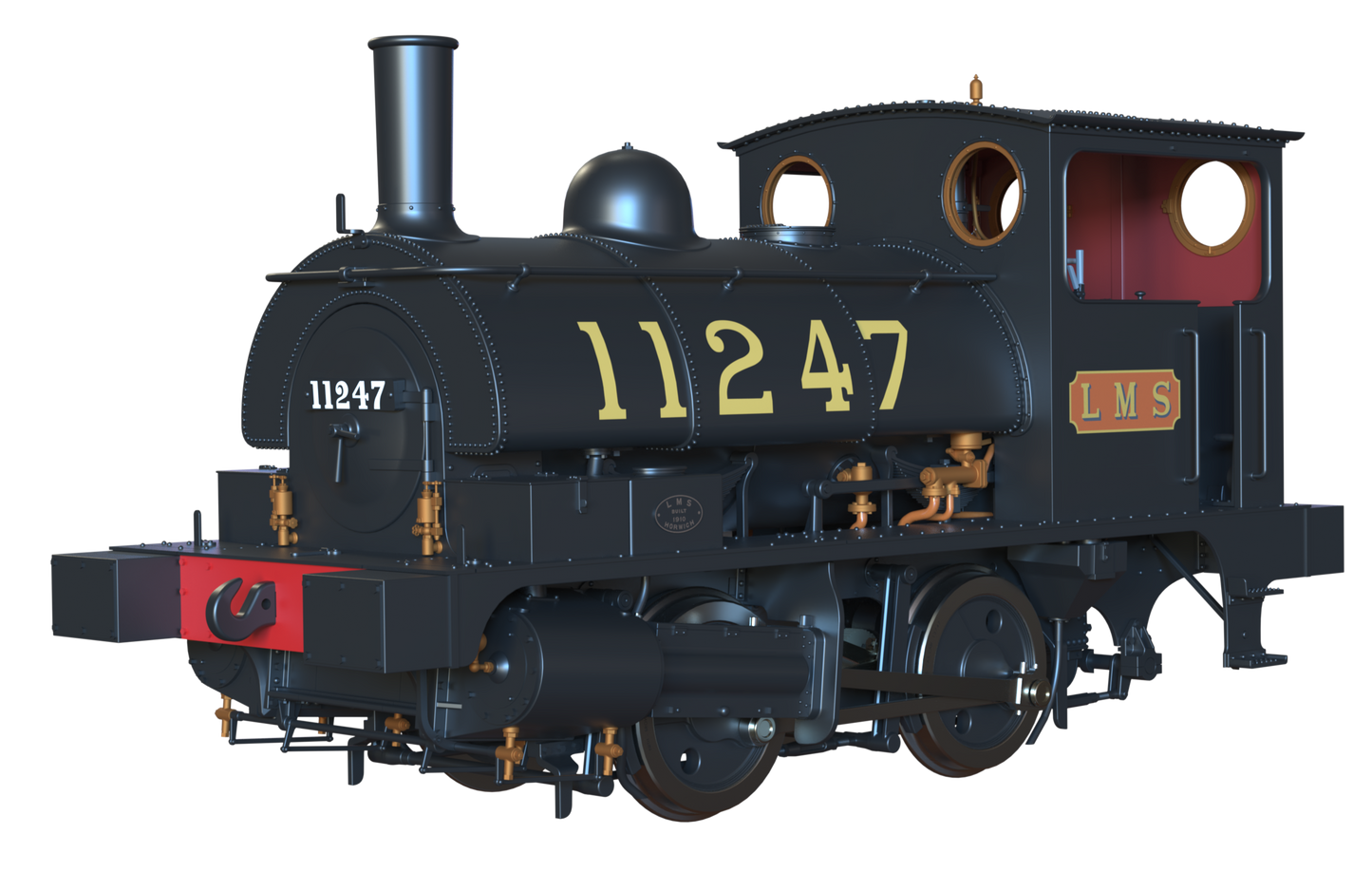 LYR 'Pug' 0-4-0ST 11247 LMS Lined Black Steam Locomotive