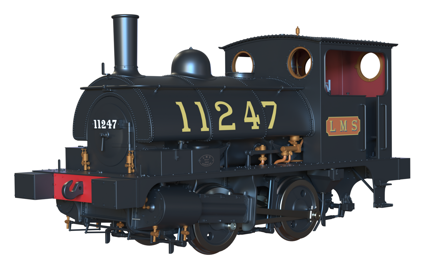 LYR 'Pug' 0-4-0ST 11247 LMS Lined Black Steam Locomotive - DCC Sound