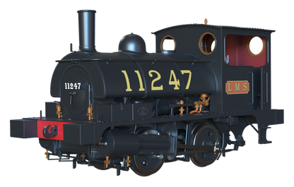 LYR 'Pug' 0-4-0ST 11247 LMS Lined Black Steam Locomotive - DCC Sound