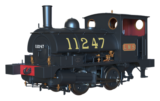 LYR 'Pug' 0-4-0ST 11247 LMS Lined Black Steam Locomotive - DCC Sound