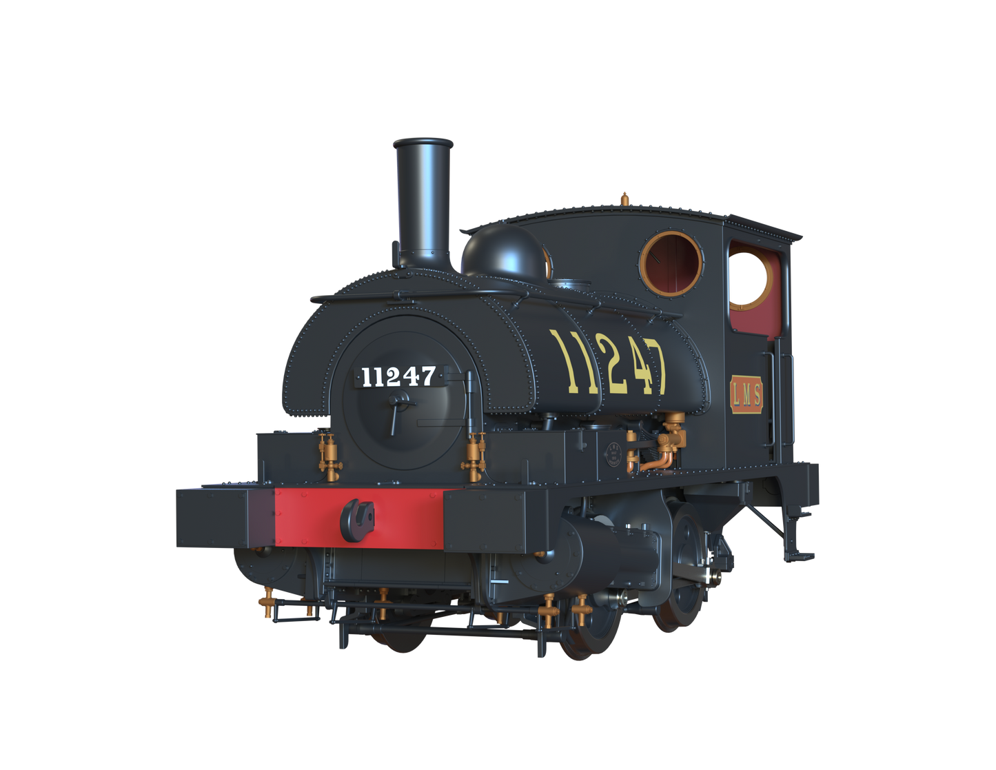 LYR 'Pug' 0-4-0ST 11247 LMS Lined Black Steam Locomotive - DCC Sound