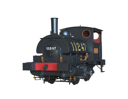 LYR 'Pug' 0-4-0ST 11247 LMS Lined Black Steam Locomotive - DCC Sound