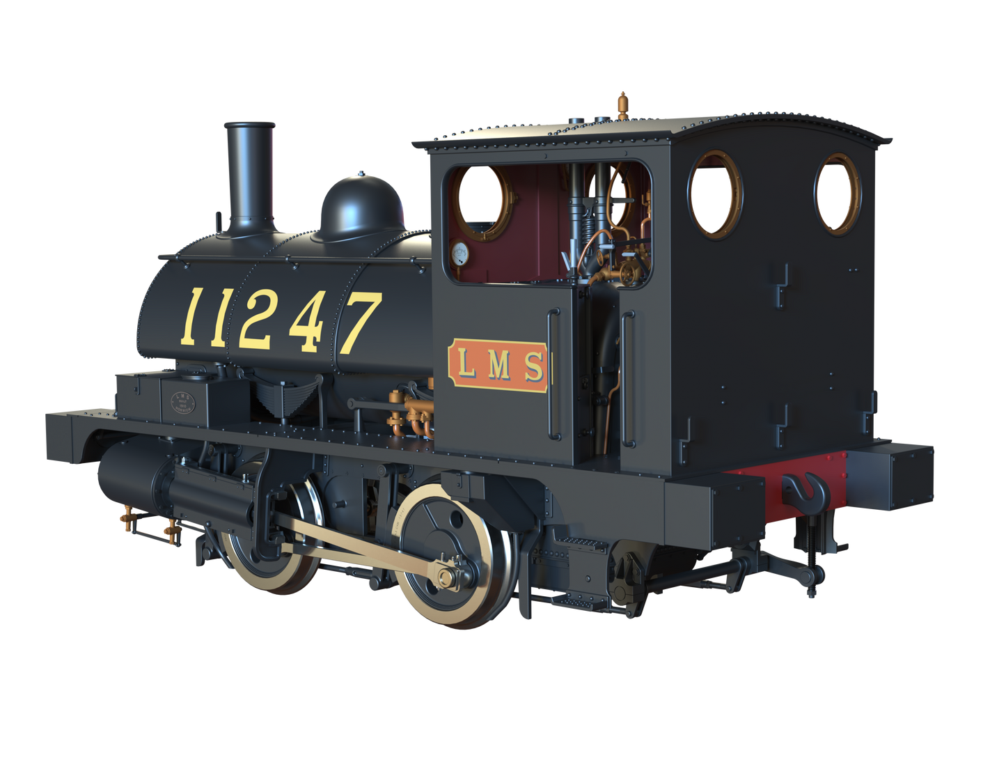 LYR 'Pug' 0-4-0ST 11247 LMS Lined Black Steam Locomotive - DCC Sound