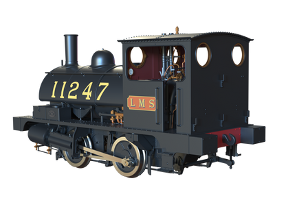 LYR 'Pug' 0-4-0ST 11247 LMS Lined Black Steam Locomotive - DCC Sound
