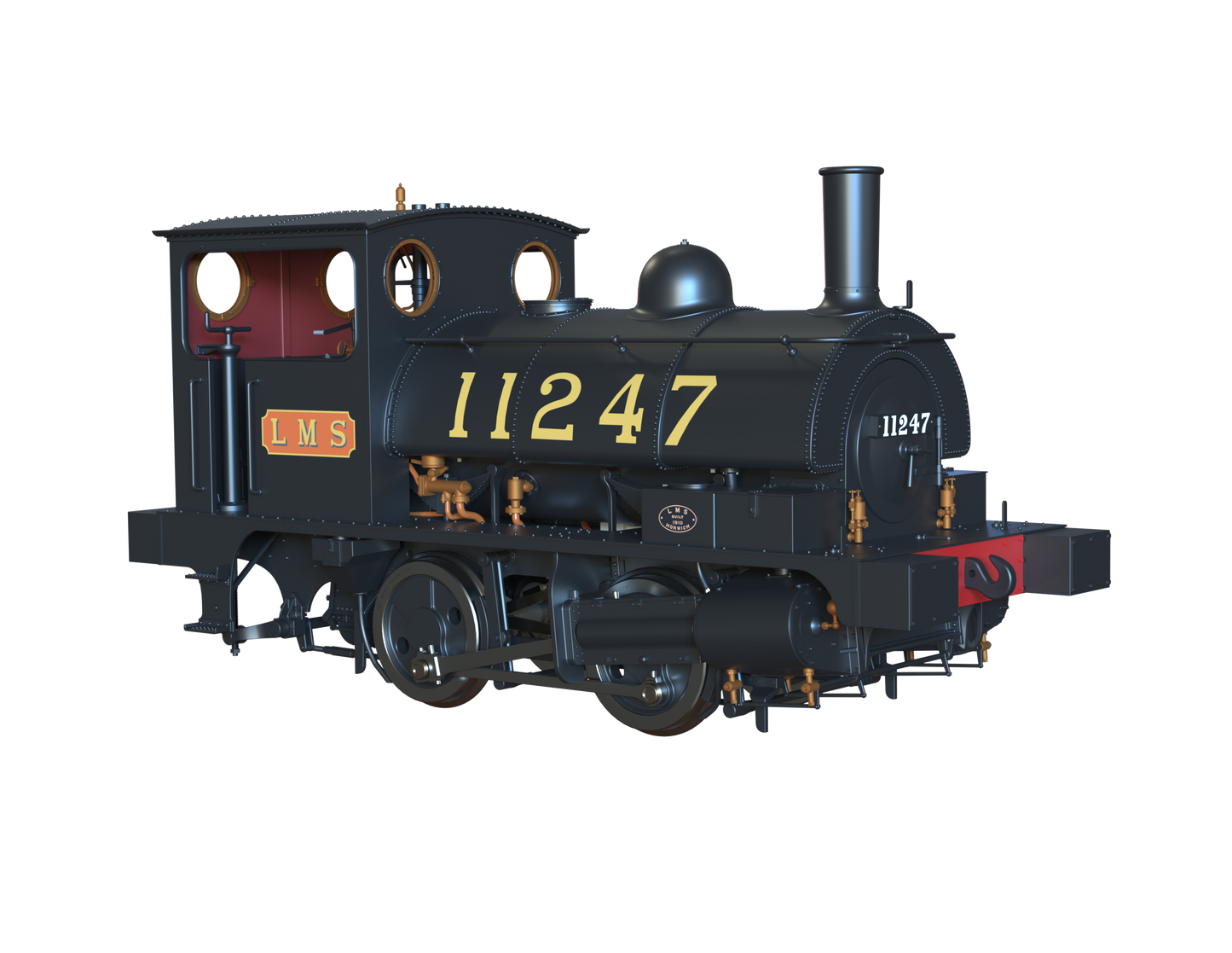 LYR 'Pug' 0-4-0ST 11247 LMS Lined Black Steam Locomotive - DCC Sound