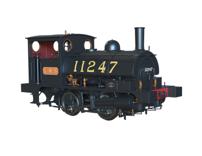 LYR 'Pug' 0-4-0ST 11247 LMS Lined Black Steam Locomotive - DCC Sound