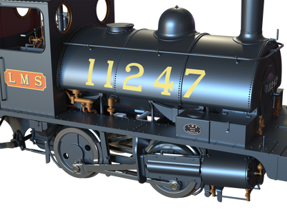 LYR 'Pug' 0-4-0ST 11247 LMS Lined Black Steam Locomotive - DCC Sound