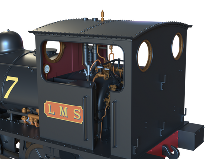 LYR 'Pug' 0-4-0ST 11247 LMS Lined Black Steam Locomotive - DCC Sound