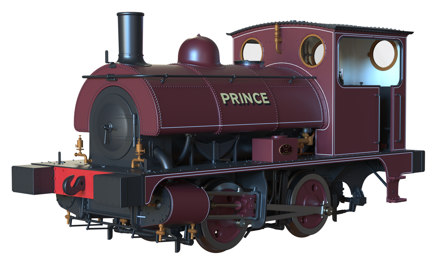 LYR 'Pug' 0-4-0ST "Prince" United Glass Bottle Manufacturer Lined Red Steam Locomotive