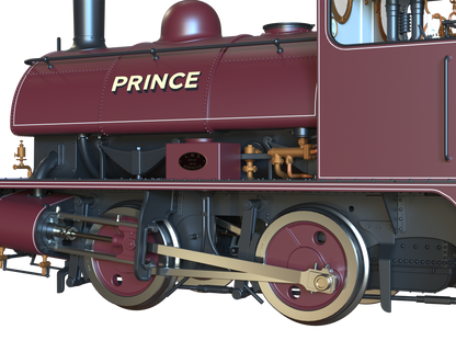 LYR 'Pug' 0-4-0ST "Prince" United Glass Bottle Manufacturer Lined Red Steam Locomotive
