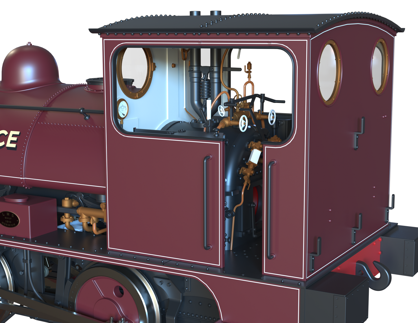 LYR 'Pug' 0-4-0ST "Prince" United Glass Bottle Manufacturer Lined Red Steam Locomotive