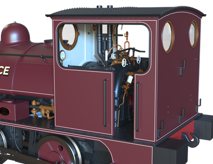 LYR 'Pug' 0-4-0ST "Prince" United Glass Bottle Manufacturer Lined Red Steam Locomotive
