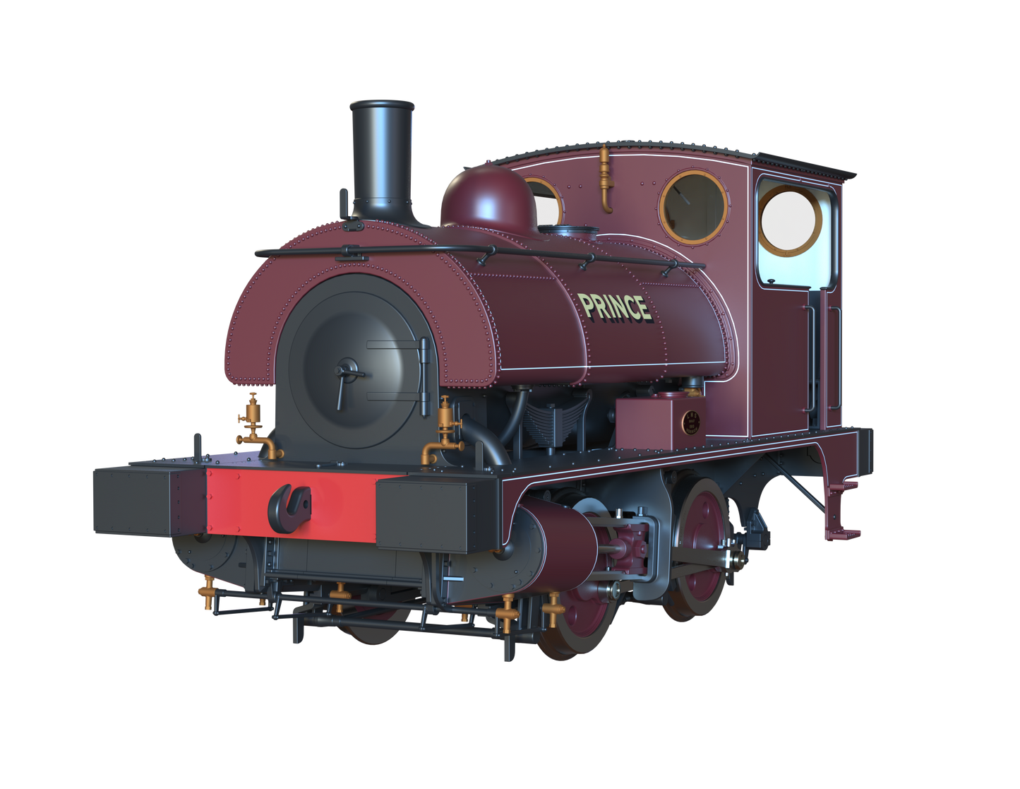 LYR 'Pug' 0-4-0ST "Prince" United Glass Bottle Manufacturer Lined Red Steam Locomotive