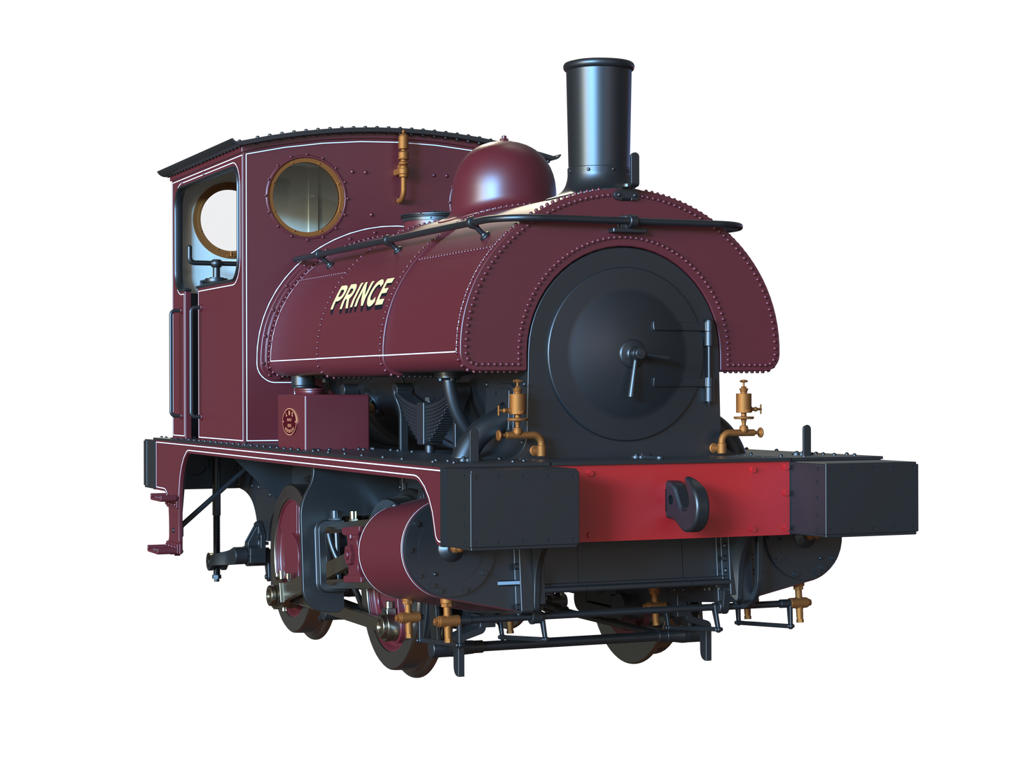 LYR 'Pug' 0-4-0ST "Prince" United Glass Bottle Manufacturer Lined Red Steam Locomotive