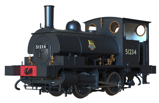 LYR 'Pug' 0-4-0ST 51234 BR Black Early Emblems Steam Locomotive - DCC Sound