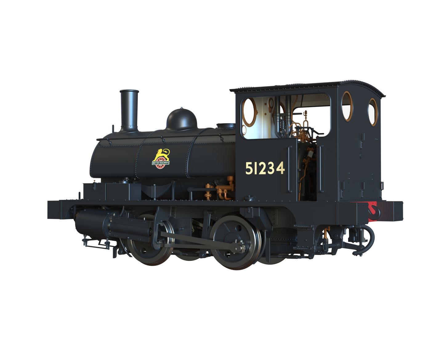 LYR 'Pug' 0-4-0ST 51234 BR Black Early Emblems Steam Locomotive - DCC Sound