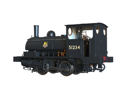 LYR 'Pug' 0-4-0ST 51234 BR Black Early Emblems Steam Locomotive - DCC Sound