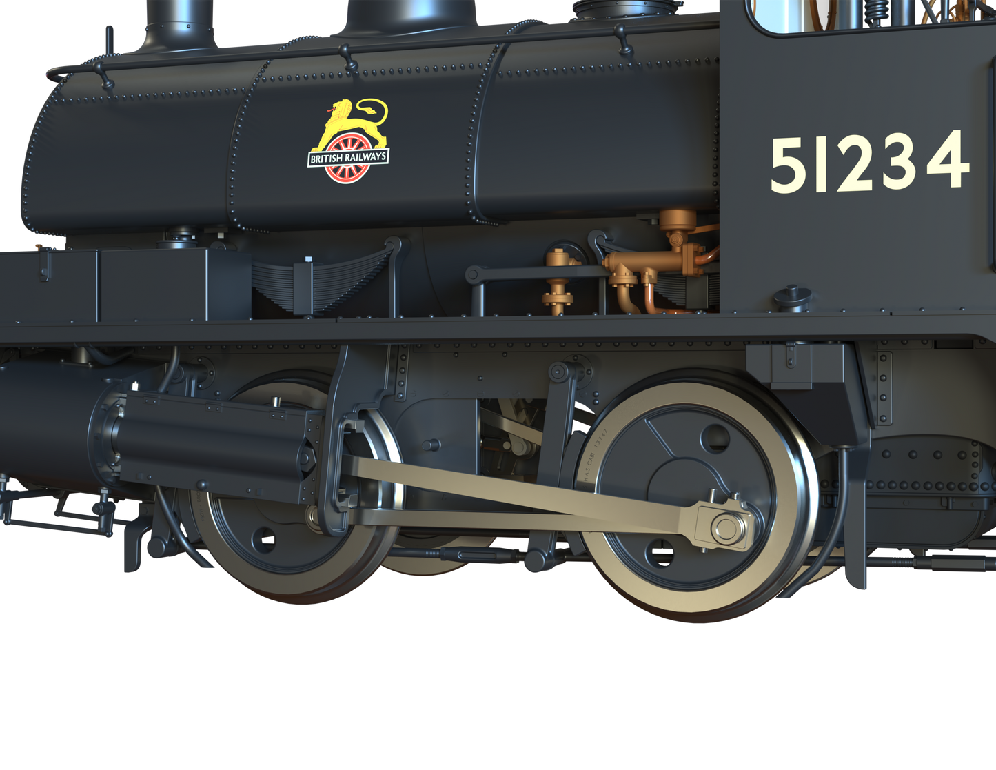 LYR 'Pug' 0-4-0ST 51234 BR Black Early Emblems Steam Locomotive - DCC Sound