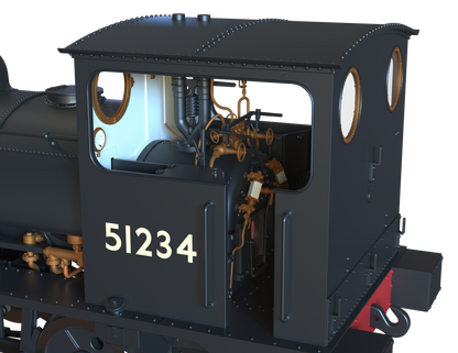 LYR 'Pug' 0-4-0ST 51234 BR Black Early Emblems Steam Locomotive - DCC Sound