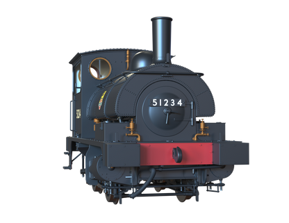 LYR 'Pug' 0-4-0ST 51234 BR Black Early Emblems Steam Locomotive - DCC Sound