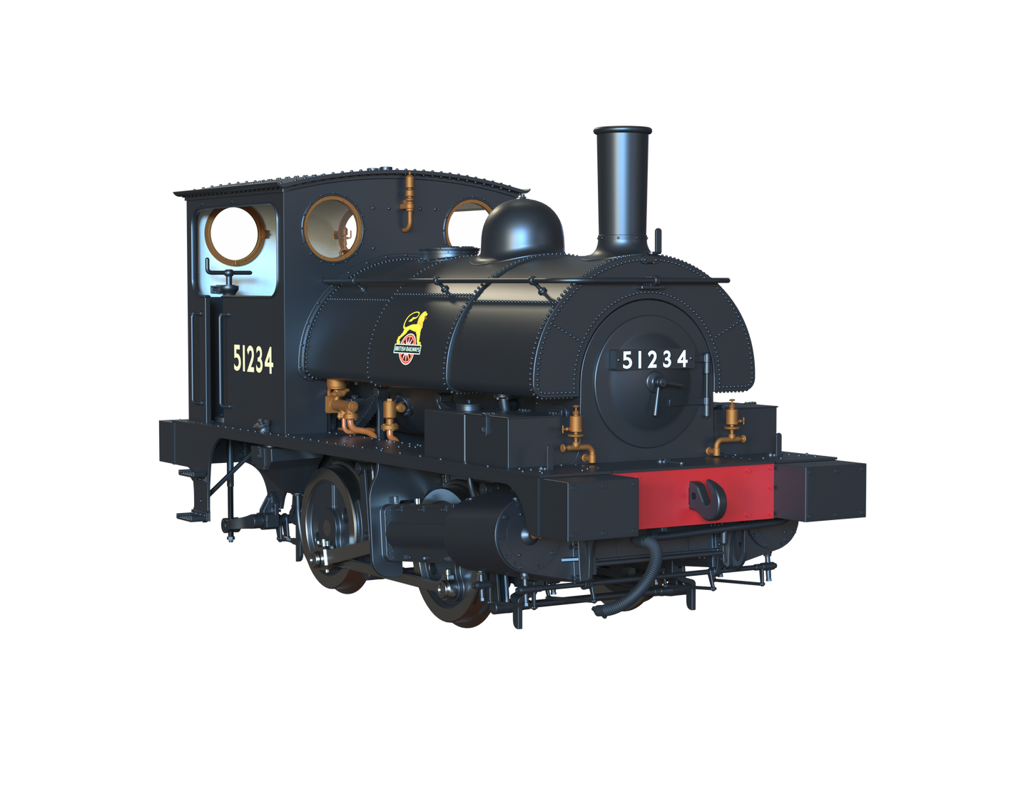 LYR 'Pug' 0-4-0ST 51234 BR Black Early Emblems Steam Locomotive - DCC Sound