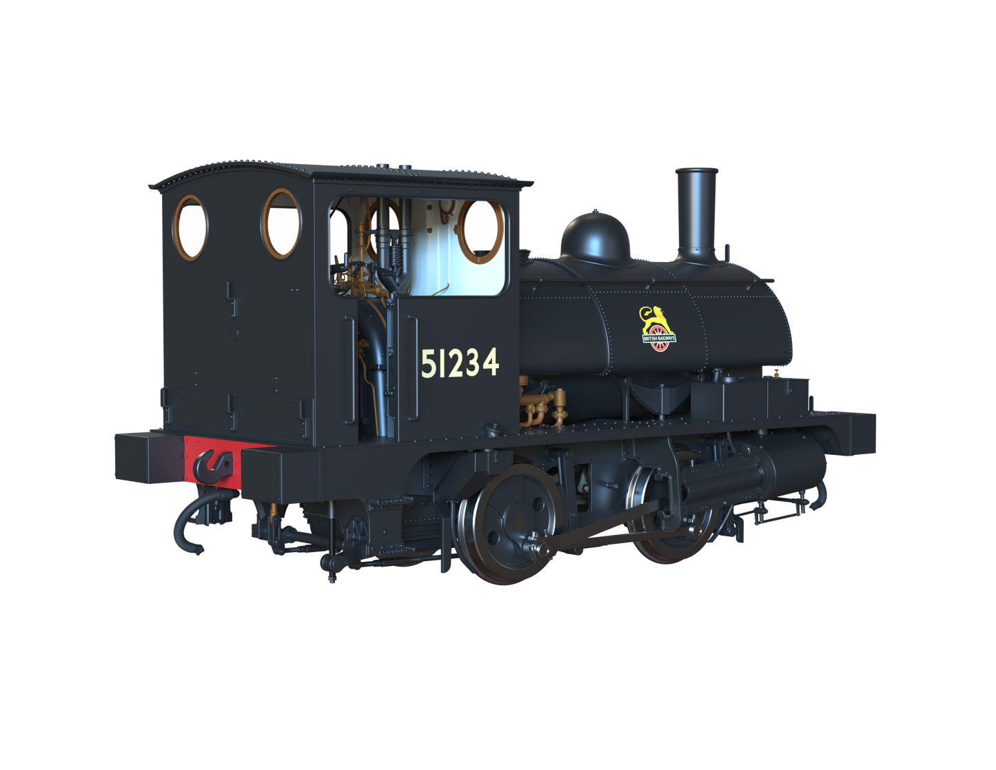 LYR 'Pug' 0-4-0ST 51234 BR Black Early Emblems Steam Locomotive - DCC Sound