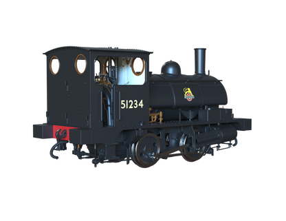 LYR 'Pug' 0-4-0ST 51234 BR Black Early Emblems Steam Locomotive - DCC Sound