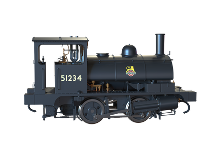 LYR 'Pug' 0-4-0ST 51234 BR Black Early Emblems Steam Locomotive - DCC Sound
