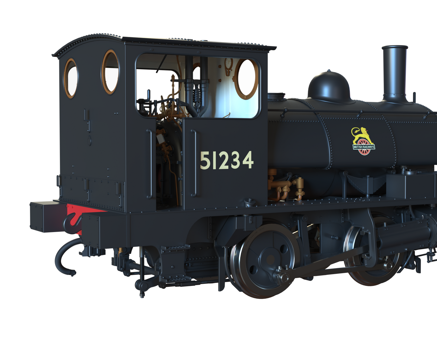 LYR 'Pug' 0-4-0ST 51234 BR Black Early Emblems Steam Locomotive - DCC Sound