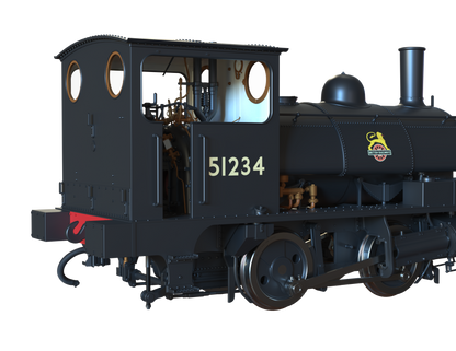 LYR 'Pug' 0-4-0ST 51234 BR Black Early Emblems Steam Locomotive - DCC Sound