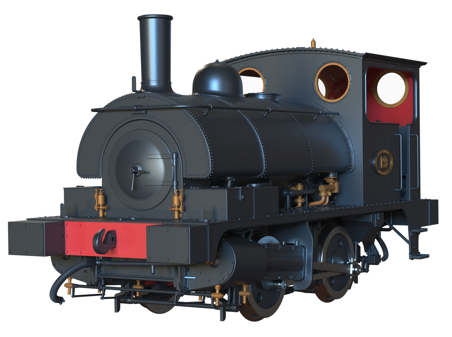 LYR 'Pug' 0-4-0ST 19 LYR Unlined Black (as preserved) Steam Locomotive