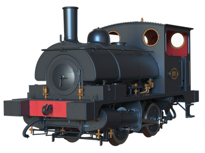 LYR 'Pug' 0-4-0ST 19 LYR Unlined Black (as preserved) Steam Locomotive