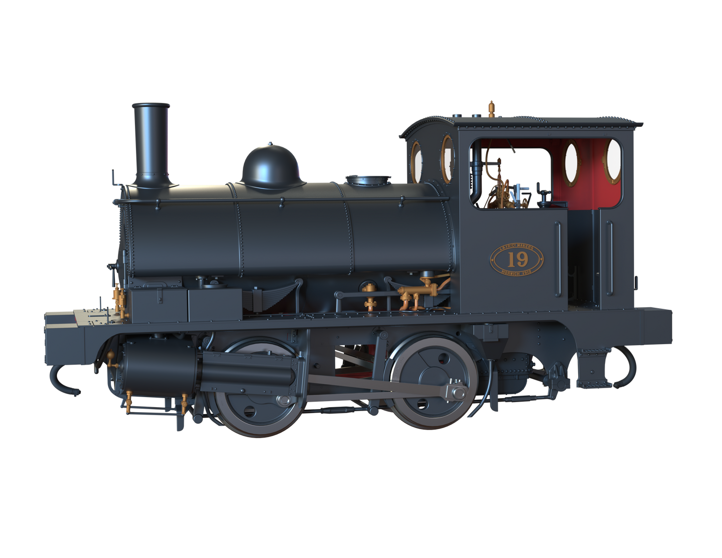 LYR 'Pug' 0-4-0ST 19 LYR Unlined Black (as preserved) Steam Locomotive