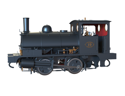 LYR 'Pug' 0-4-0ST 19 LYR Unlined Black (as preserved) Steam Locomotive
