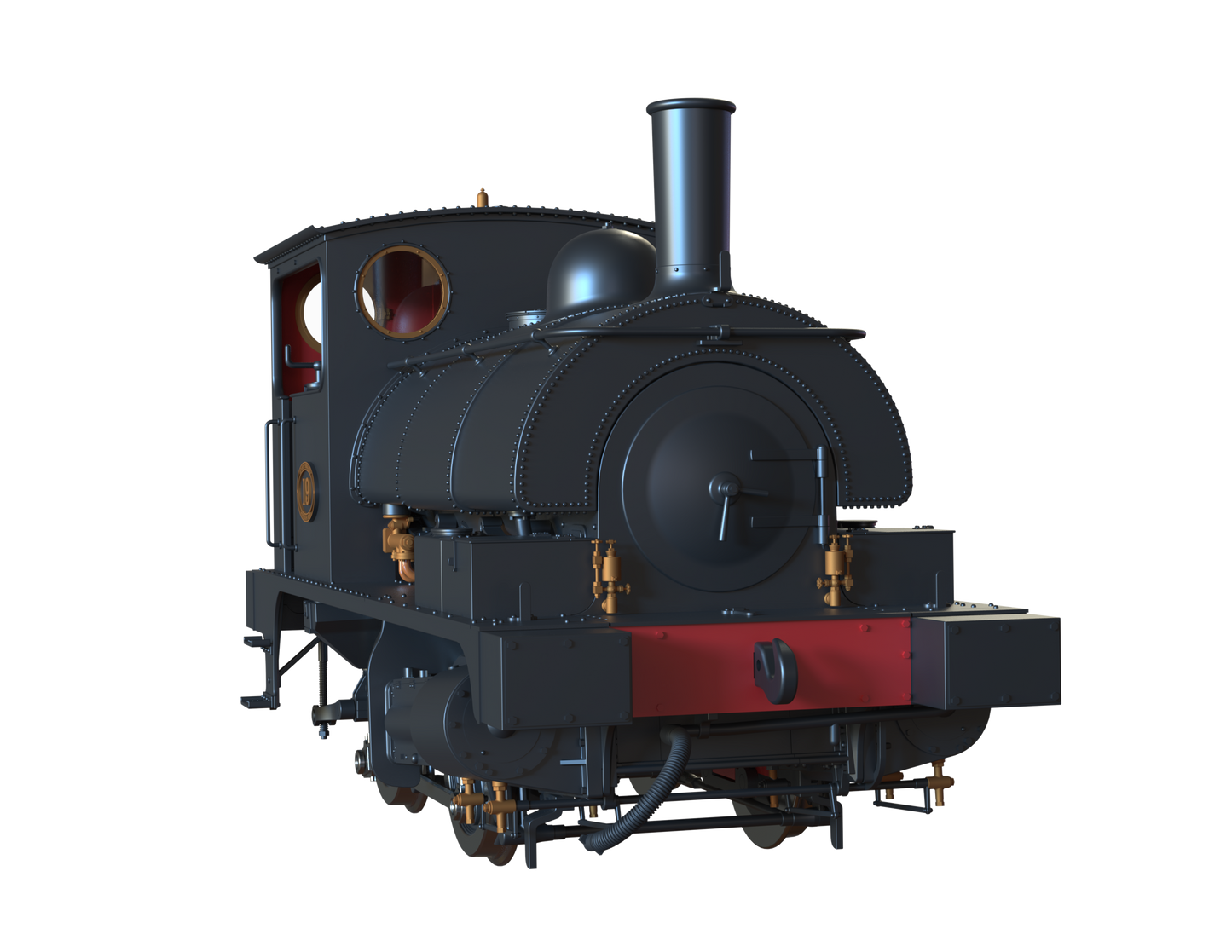 LYR 'Pug' 0-4-0ST 19 LYR Unlined Black (as preserved) Steam Locomotive